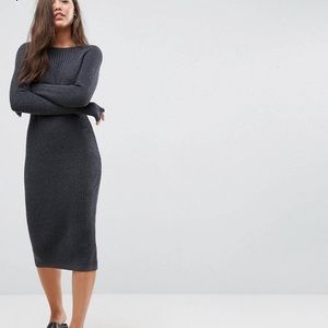 Asos Chunky Knit Midi Sweater Dress